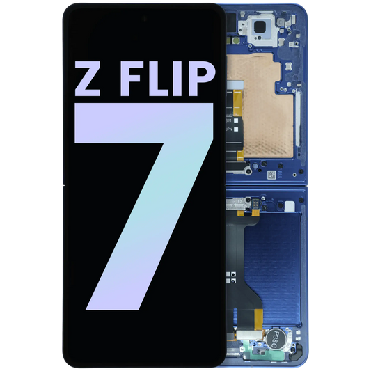 Inner OLED Assembly With Frame For Samsung Galaxy Z Flip 7 5G (US & International) (Service Pack) (Blue Shadow)
