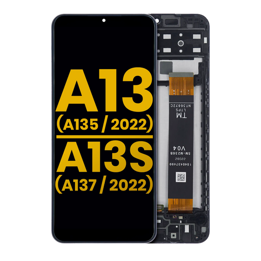 LCD Assembly With Frame For Samsung Galaxy A13 4G (A135 / 2022) / A13s (A137 / 2022) (Refurbished) (All Colors)
