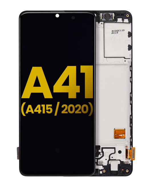 OLED Assembly With Frame For Samsung Galaxy A41 (A415 / 2020) (Refurbished) (Prism Crush Black)