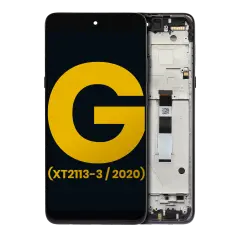 LCD Assembly With Frame For Motorola Moto G 5G (XT2113-3 / 2020) (Refurbished) (Volcanic Gray)