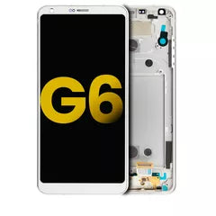 LCD Assembly With Frame For LG G6 (Refurbished) (Mystic White)