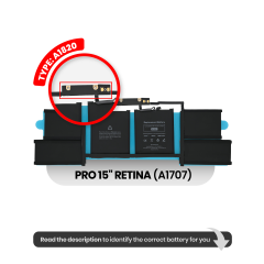 Battery (A1820) For MacBook Pro 15" A1707 (2016-2017)
