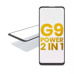 2 in 1 Front Glass With OCA Pre-Installed For Motorola Moto G9 Power (XT2091 / 2020)
