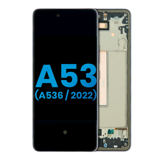LCD Assembly With Frame For Samsung Galaxy A53 5G (A536 / 2022) (Without Finger Print Sensor) (Aftermarket: Incell) (Black)