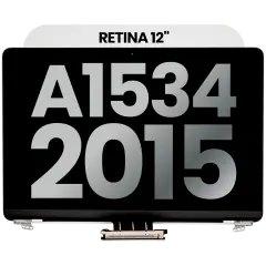 Complete LCD Display Assembly For MacBook 12" A1534 (2015) (Used OEM Pull: Grade B) (Silver)