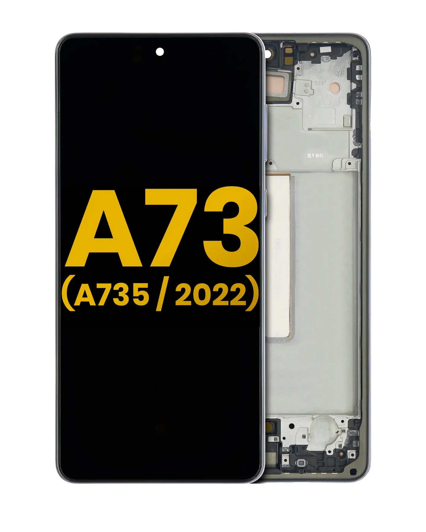 OLED Assembly With Frame For Samsung Galaxy A73 (A735 / 2022) (Refurbished) (Gray)