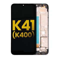 LCD Assembly With Frame For LG K41 (K400) (Refurbished) (Black)