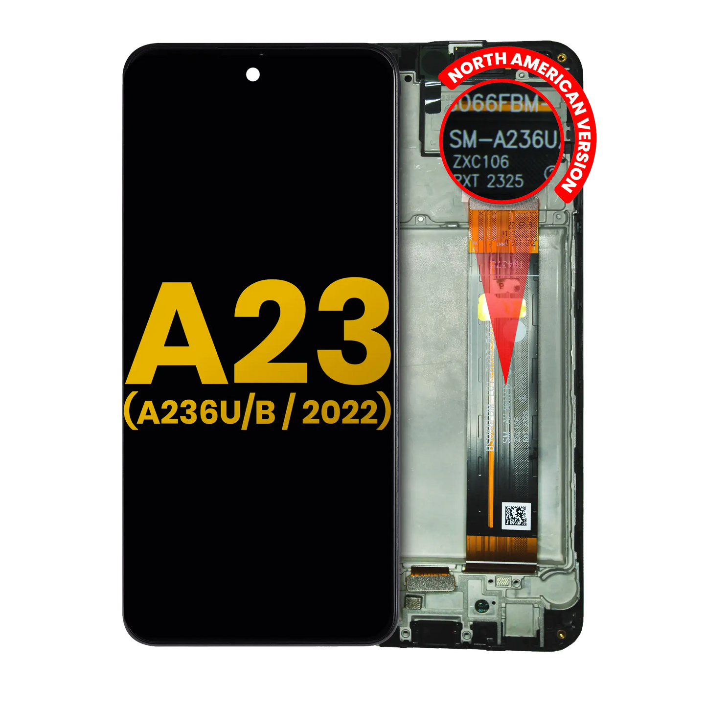 LCD Assembly With Frame For Samsung Galaxy A23 5G (A236U/B / 2022) (North American U/B Version) (Refurbished) (All Colors)