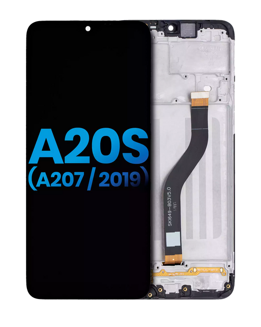 LCD Assembly With Frame For Samsung Galaxy A20s (A207 / 2019) (Aftermarket: Incell) (All Colors)
