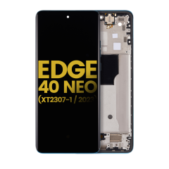 OLED Assembly With Frame For Motorola Moto Edge 40 Neo (XT2307-1 / 2023) (Refurbished) (Caneel Bay)