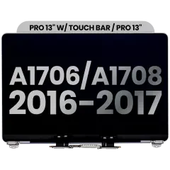 Complete LCD Display Assembly For MacBook Pro 13" A1706 / A1708 (2016-2017) (Used OEM Pull: Grade B) (Space Gray)
