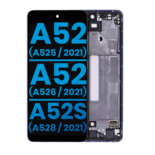 LCD Assembly With Frame (Without Finger Print Sensor) For Samsung Galaxy A52 4G (A525 / 2021) / A52 5G (A526 / 2021) / A52S (A528 / 2021) (Aftermarket : Incell) (Awesome Violet)