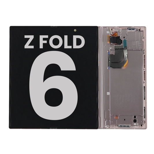 Inner OLED Assembly With Frame For Samsung Galaxy Z Fold 6 5G (US & International) (Used OEM Pull: Grade A) (Pink)