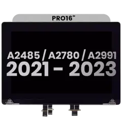 Complete LCD Display Assembly For MacBook Pro 16" A2485 (2021) Pro / Max A2780 (2023) (Used OEM Pull: Grade B) (Space Gray)