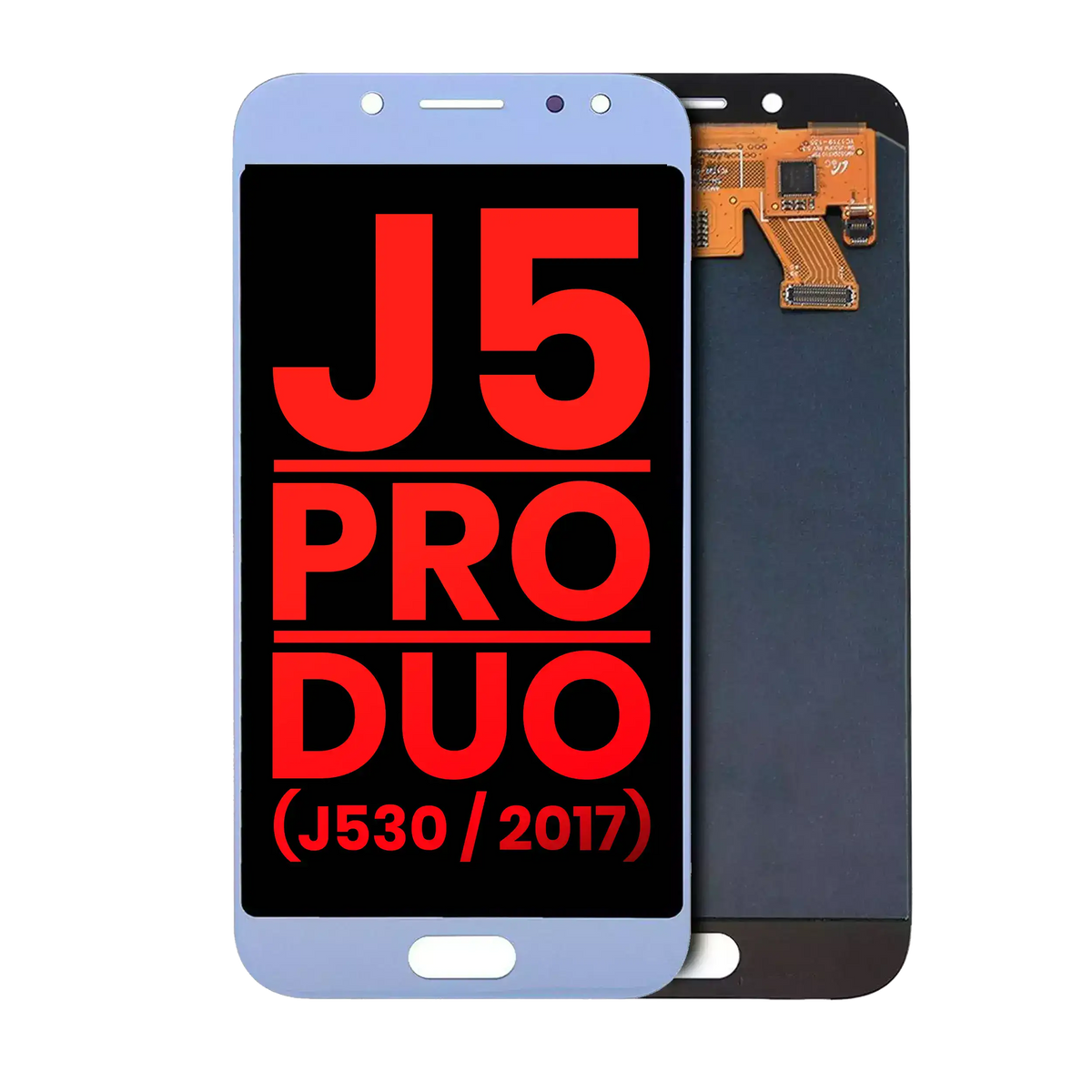 OLED Assembly Without Frame For Samsung Galaxy J5 / Pro / Duo (J530 / 2017) (Aftermarket Plus) (Blue / Silver)