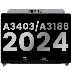 Complete LCD Display Assembly For MacBook Pro 16" (A3403 / A3186 Late 2024) (Used OEM Pull: Grade B) (Silver)