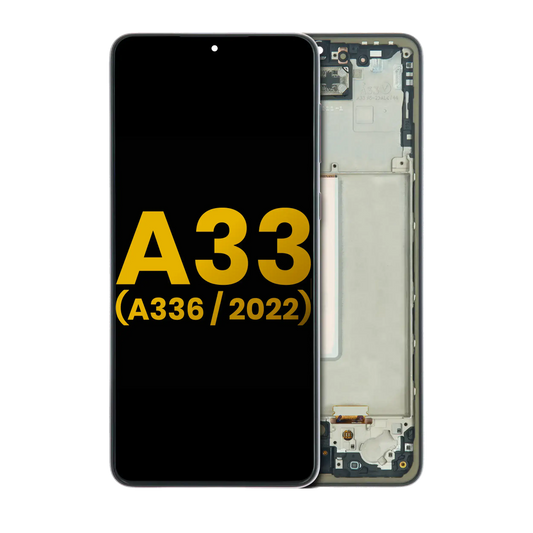 LCD Assembly With Frame For Samsung Galaxy A33 5G (A336 / 2022) (Refurbished) (Black)