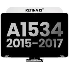 Complete LCD Display Assembly For MacBook 12" A1534 (2015-2017) (Used OEM Pull: Grade B) (Silver)