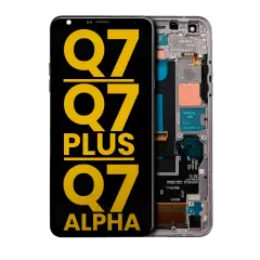 LCD Assembly With Frame For LG Q7 / Q7 Plus / Q7 Alpha (Refurbished) (Silver)