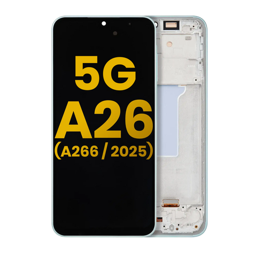 OLED Assembly With Frame For Samsung Galaxy A26 5G (A266 / 2025) (Refurbished) (Mint)