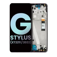 LCD Assembly With Frame For Motorola Moto G Stylus 4G (XT2211 / 2022) (Genuine OEM) (Metallic Rose)