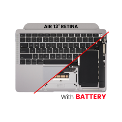 Top Case with Battery and Keyboard (ANSI US) For MacBook Air 13" A2179 (2020) (Used OEM Pull: Grade B/C) (Space Gray)