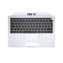 Top Case with Keyboard (ISO French) For MacBook Pro 13" A1706 (2016-2017) (Silver)