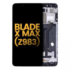 LCD Assembly With Frame For ZTE Blade X Max (Z983) (Refurbished) (Black)