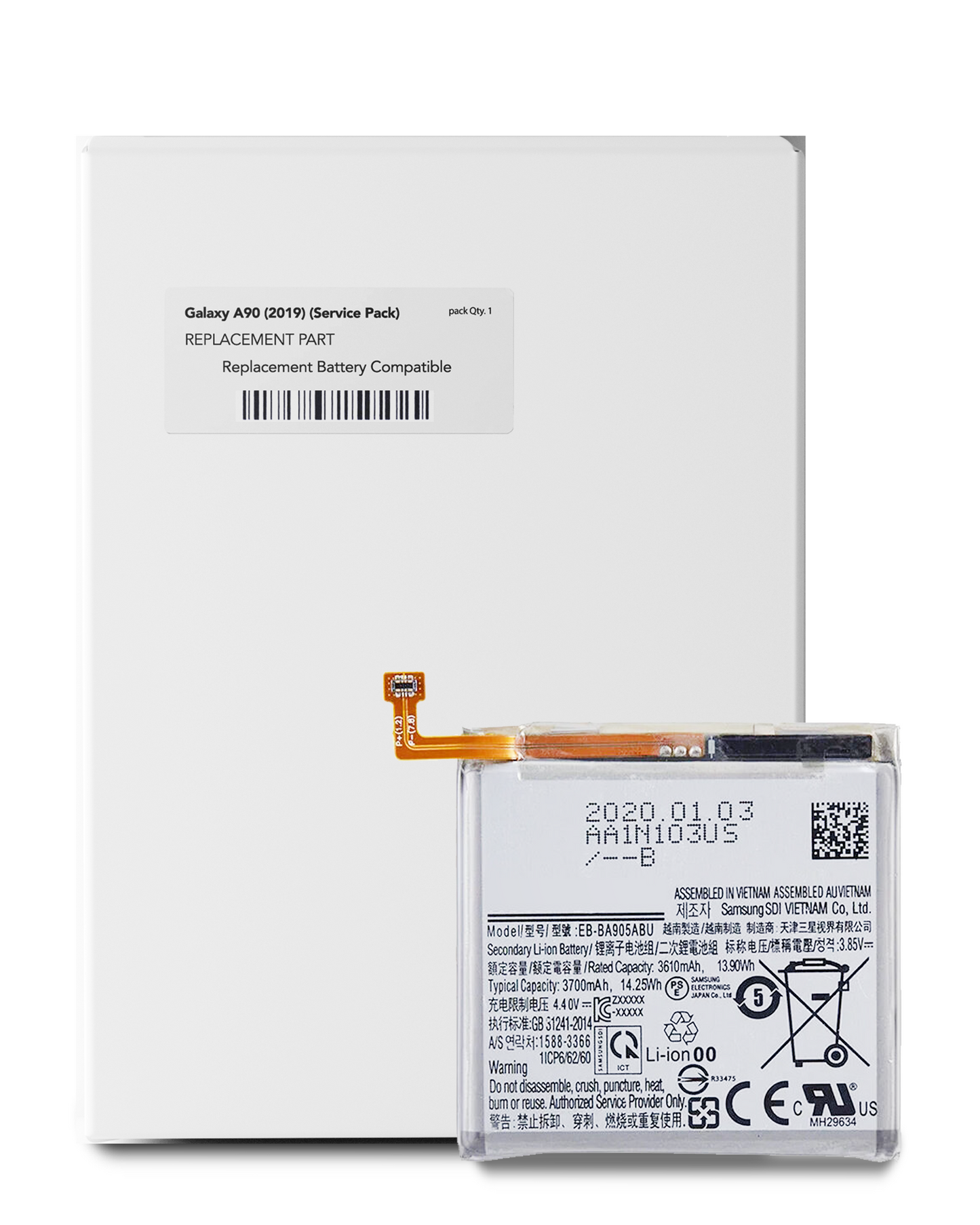 Replacement Battery For Samsung Galaxy A90 5G (A908 / 2019) (EB-BA908ABY) (Service Pack)