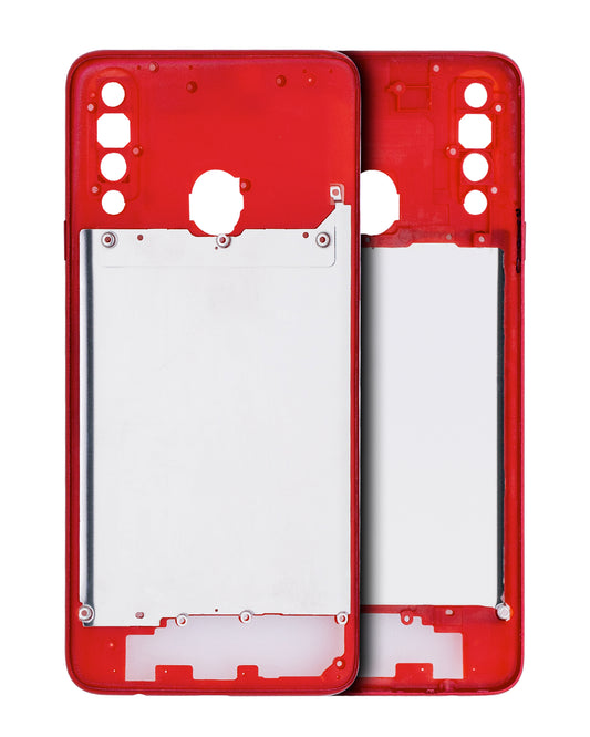 Mid-Frame Housing For Samsung Galaxy A20S (A207 / 2019) (Aftermarket Plus) (Red)