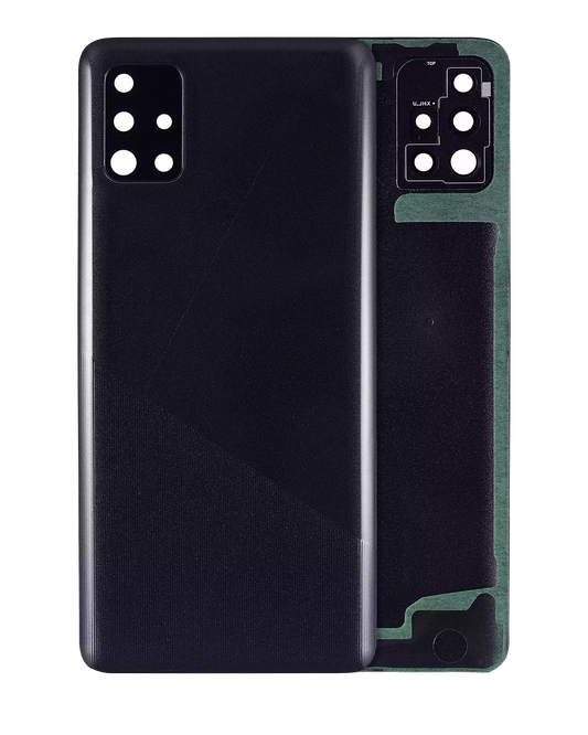 Back Cover Glass With Camera Lens For Samsung Galaxy A51 4G (A515 / 2019) (Service Pack) (Prism Crush Black)