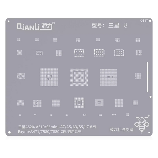 Bumblebee Stencil (QS47) For Samsung A520 / A310 / S5mini / A7 / A5 / A3 / S5 / J7 (Exynos 3471 / 7580 / 7880) CPU Universal Series (Qianli)