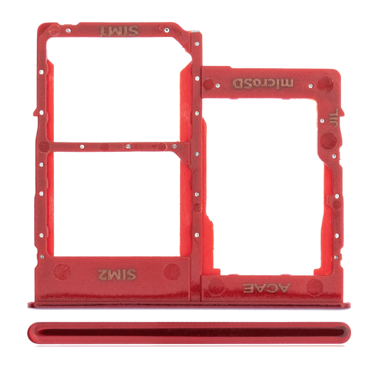 Dual Sim Card Tray For Samsung Galaxy A40 (A405 / 2019) (Red)
