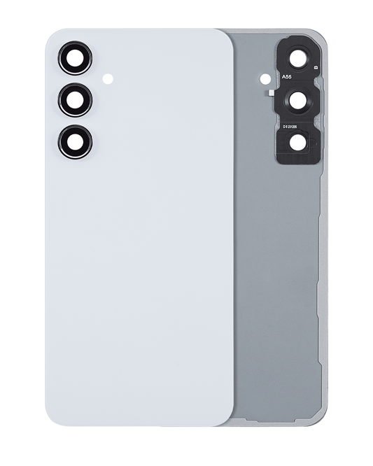 Back Cover Glass With Camera Lens For Samsung Galaxy A55 5G (A556 / 2024) (No Logo) (Aftermarket Plus) (Iceblue)
