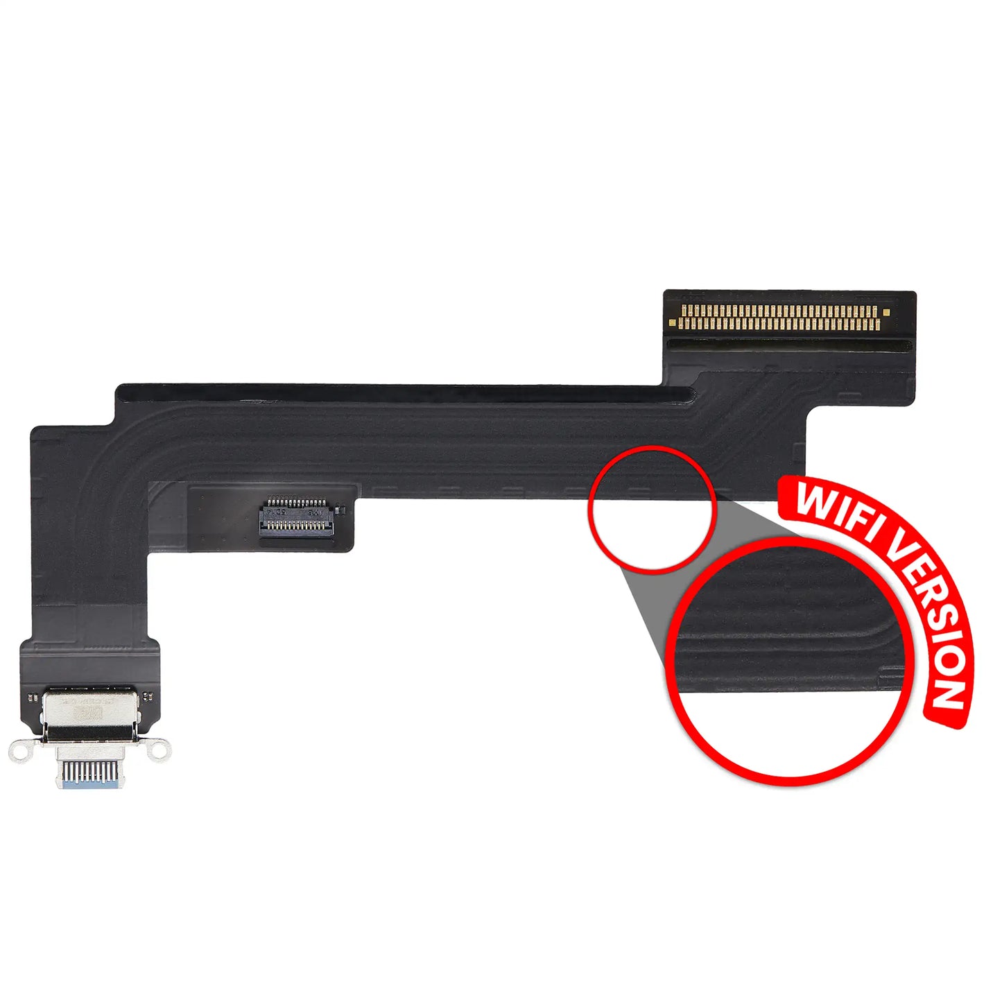 Charging Port Flex Cable For iPad Air 5 (WiFi Only) (Premium) (Blue)