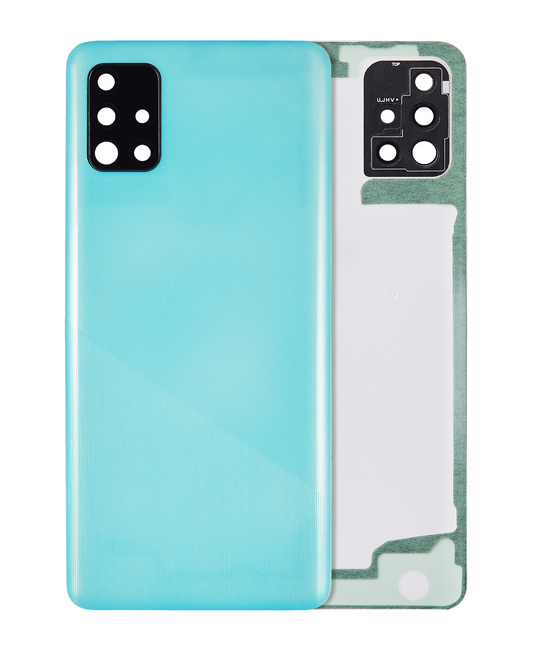 Back Cover Glass With Camera Lens For Samsung Galaxy A51 5G (A516 / 2020) (Service Pack) (Blue)