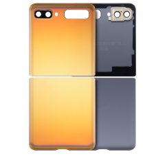 Top & Bottom Back Cover Glass With Camera Lens For Samsung Galaxy Z Flip 4G (F700) / Z Flip 5G (F707) (Aftermarket Plus) (Mirror Gold)
