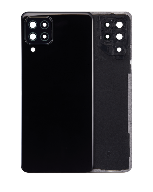 Back Cover Glass With Camera Lens For Samsung Galaxy A22 4G (A225 / 2021) (Service Pack) (Black)