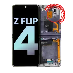 Inner OLED Assembly With Frame For Samsung Galaxy Z Flip 4 5G (US & International) (Service Pack) (Bora Purple)