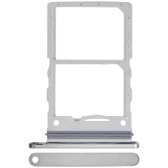Dual Sim Card Tray For Samsung Galaxy Z Flip 6 (F741) (Premium) (Silver Shadow)