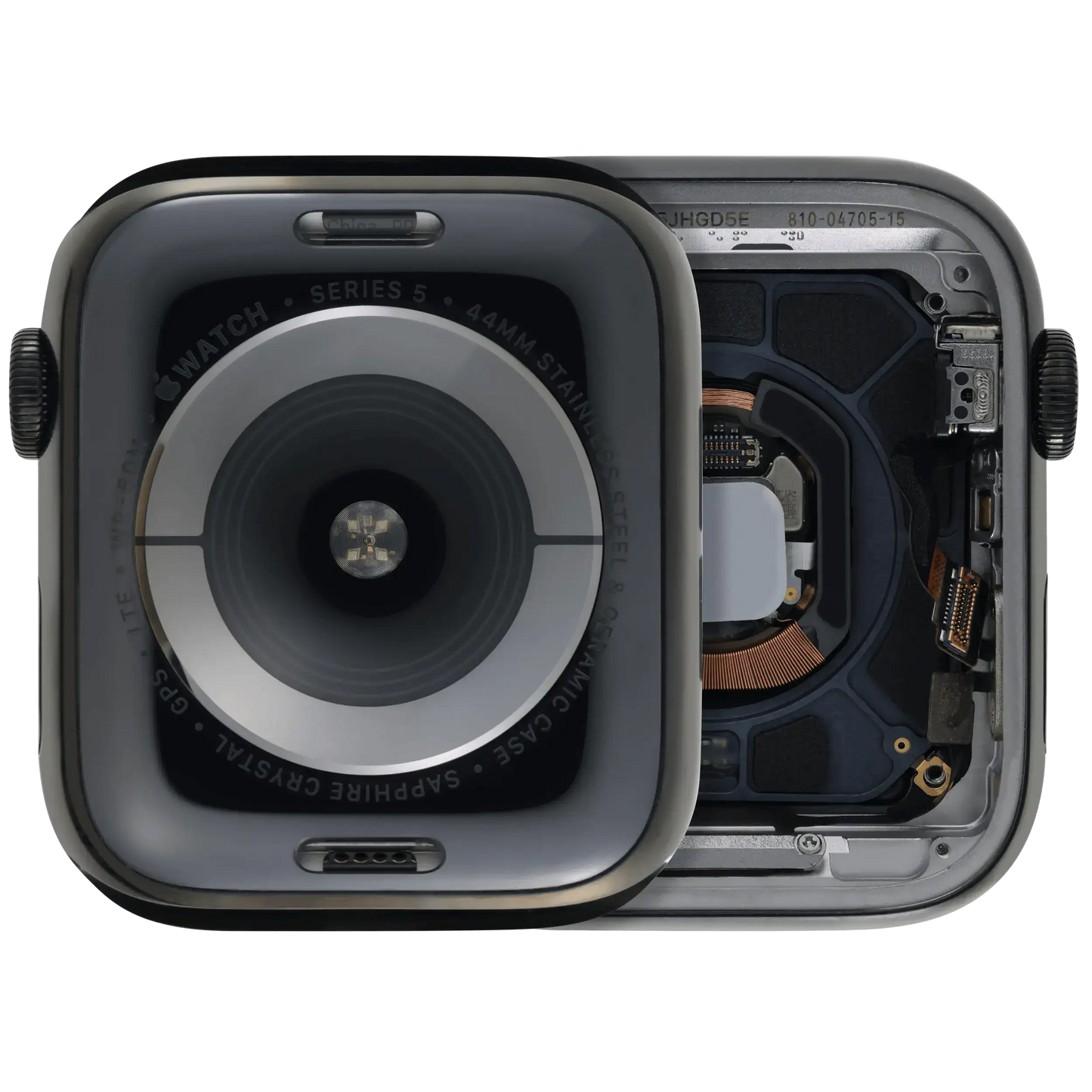 Housing Assembly Compatible For Watch Series 5 (44MM) (Used OEM Pull: Grade A) (Stainless / Space Black)