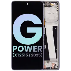 LCD Assembly With Frame For Motorola Moto G Power (XT2515 / 2025) (Genuine OEM) (Slate Gray)
