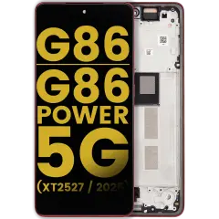 OLED Assembly With Frame For Motorola Moto G86 / G86 Power 5G (XT2527 / 2025) (Refurbished) (Chrysanthemum)