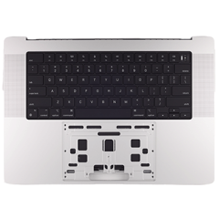 Top Case with Battery and Keyboard (ISO British) For MacBook Pro 16" A3403 (2024) (Genuine OEM) (Silver)