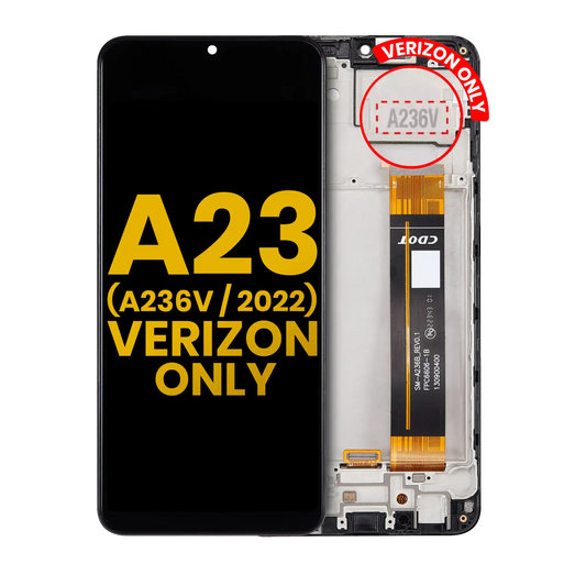 LCD Assembly With Frame For Samsung Galaxy A23 5G (A236V / 2022) (Verizon V Version) (Refurbished) (All Colors)