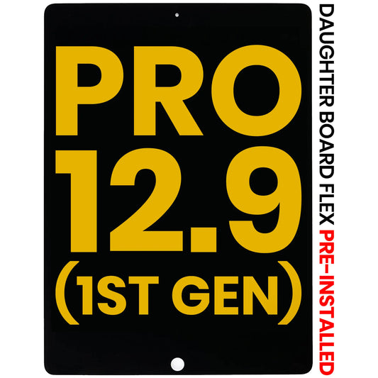 LCD Assembly With Digitizer & Daughter Board Flex Pre-Installed For iPad Pro 12.9" 1st Gen (2015) (Refurbished) (Black)