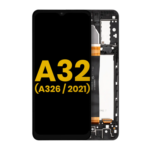 LCD Assembly With Frame For Samsung Galaxy A32 5G (A326 / 2021) (All Models) (Refurbished) (Awesome Black)
