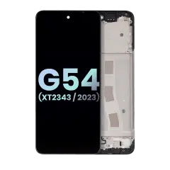 LCD Assembly With Frame For Moto G54 (XT2343 / 2023) (Genuine OEM) (Black)