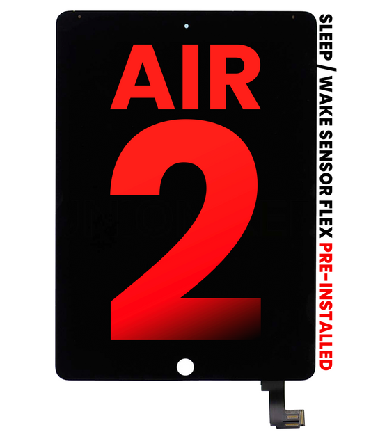 LCD Assembly With Digitizer For iPad Air 2 (Sleep / Wake Sensor Flex Pre-Installed) (Aftermarket Plus) (Black)