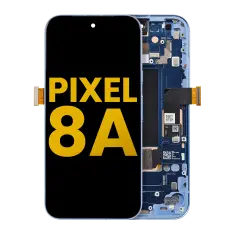 OLED Assembly With Frame (With Fingerprint Sensor ) For Google Pixel 8A (Refurbished) (Bay)